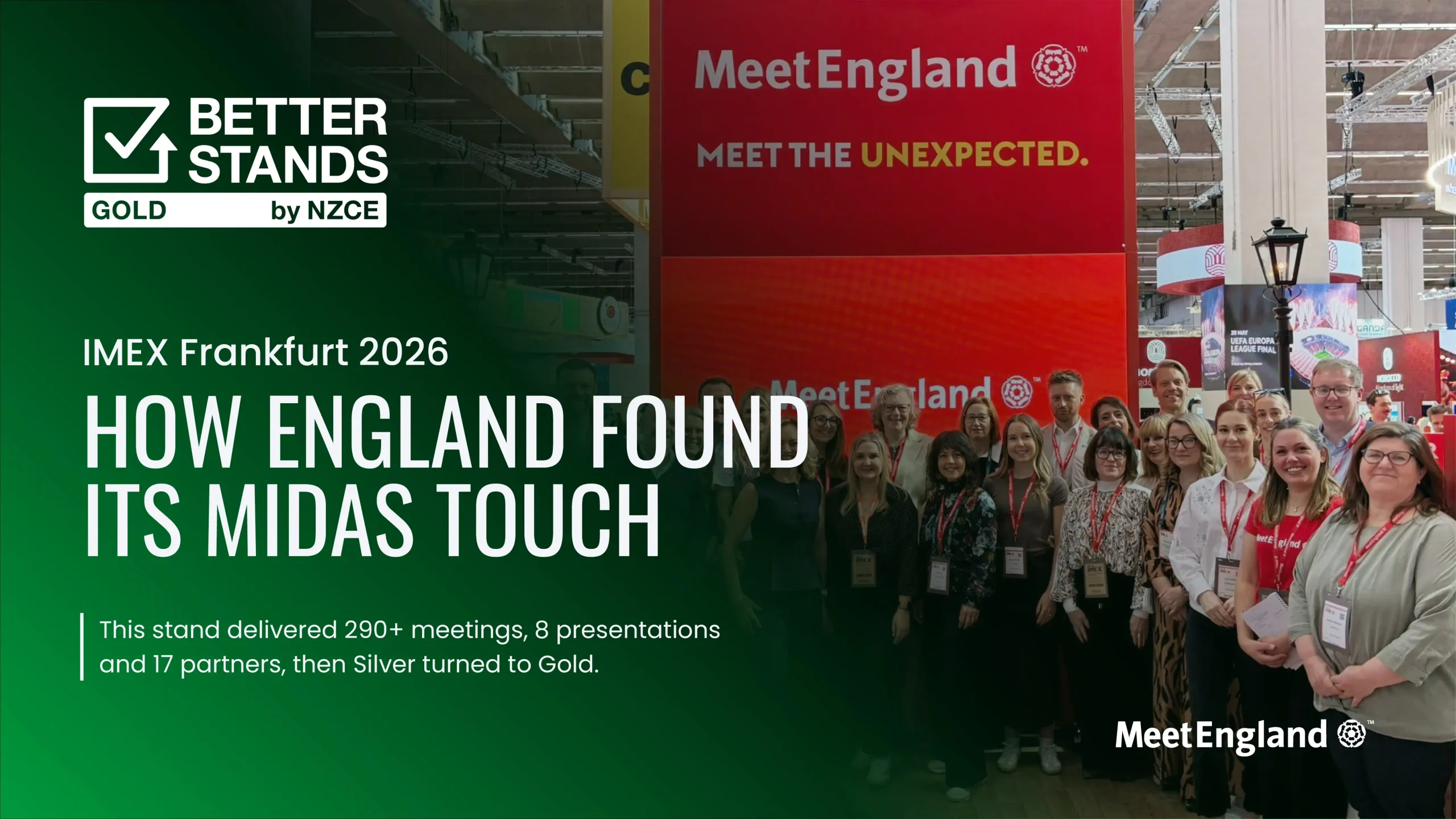 MeetEngland achieved Better Stands Gold status at IMEX Frankfurt 2026